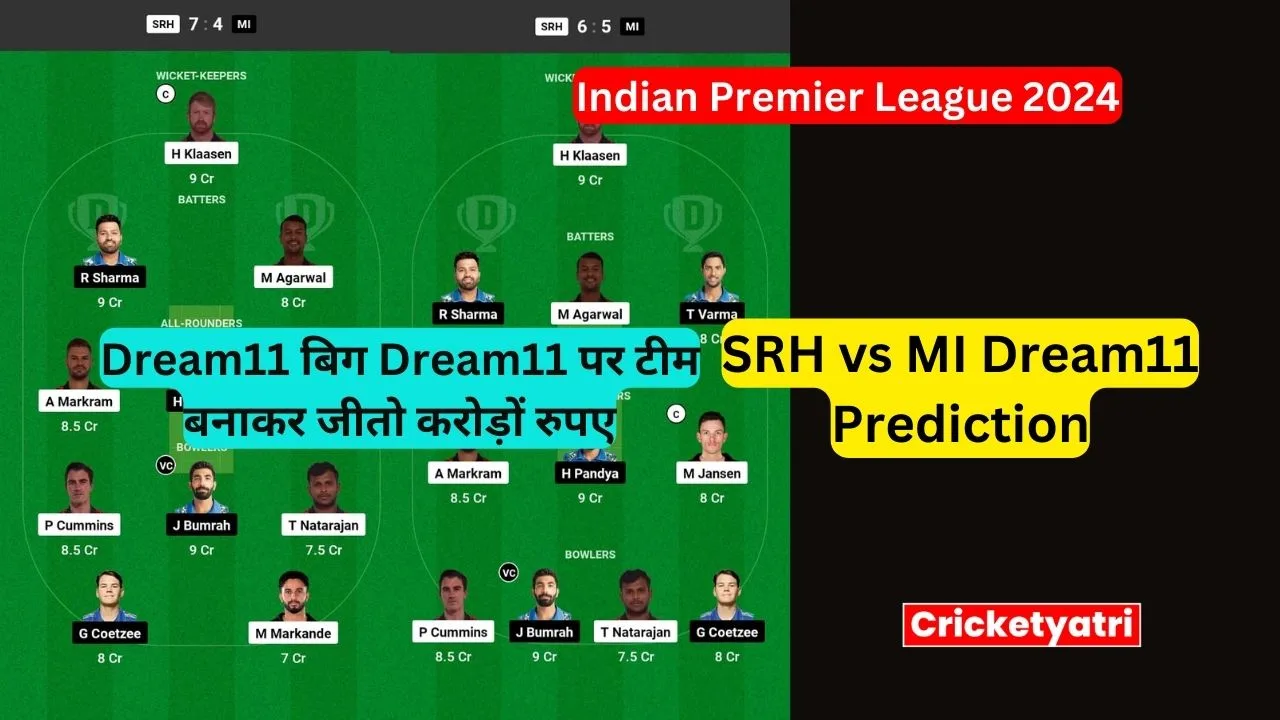 SRH vs MI Dream11