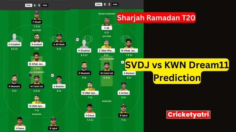 SVDJ vs KWN Dream11