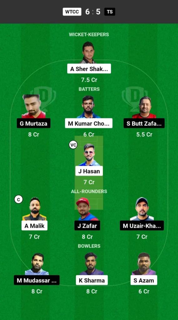 WTCC vs TS Dream11