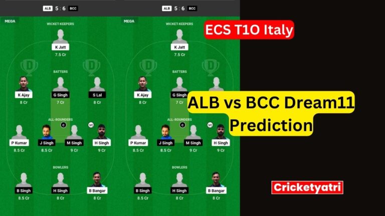 ALB vs BCC Dream11