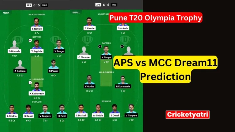 APS vs MCC Dream11