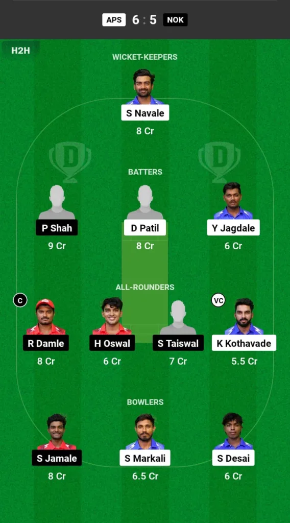 APS vs NOK Dream11