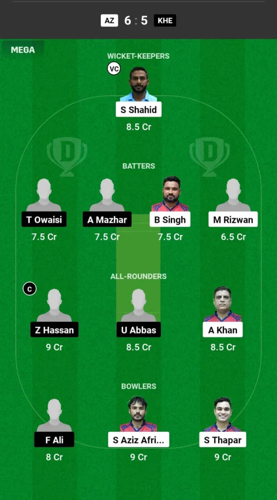 AZ vs KHE Dream11