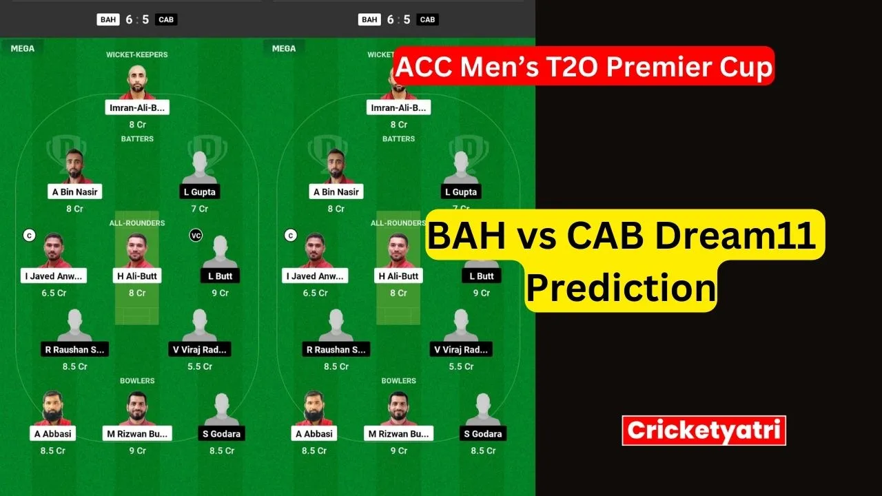 BAH vs CAB Dream11