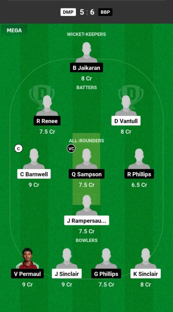 BBP vs DEMH Dream11