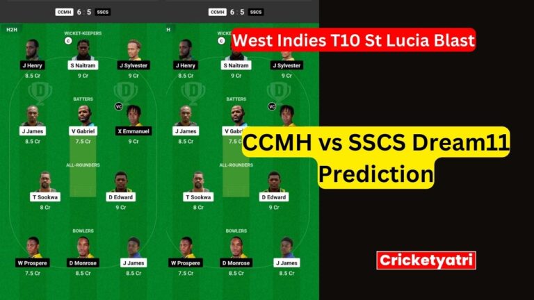 CCMH vs SSCS Dream11