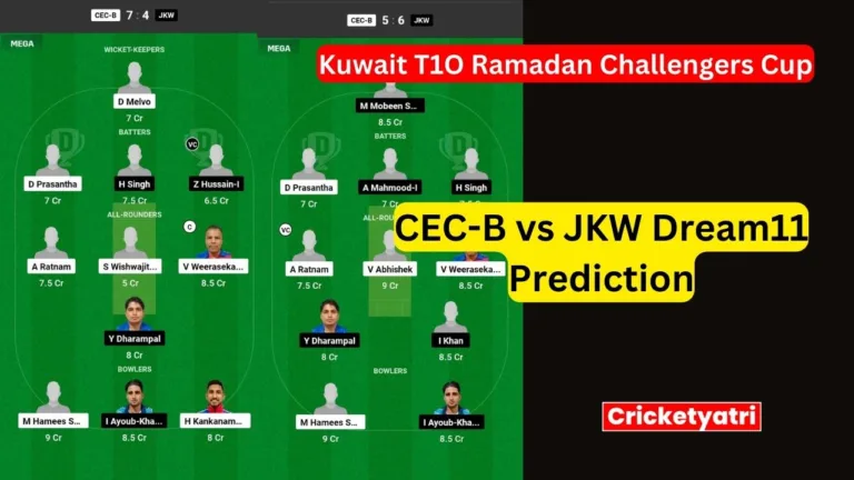 CEC-B vs JKW Dream11