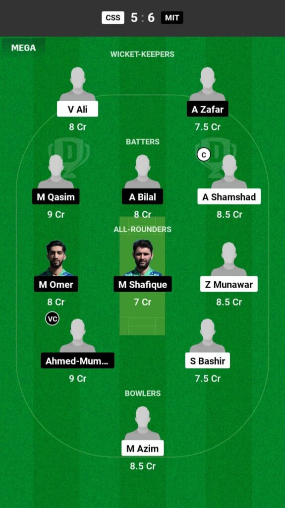 CSS vs MIT Dream11