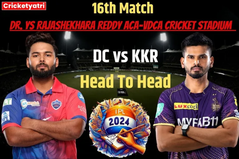 DC vs KKR Head To Head