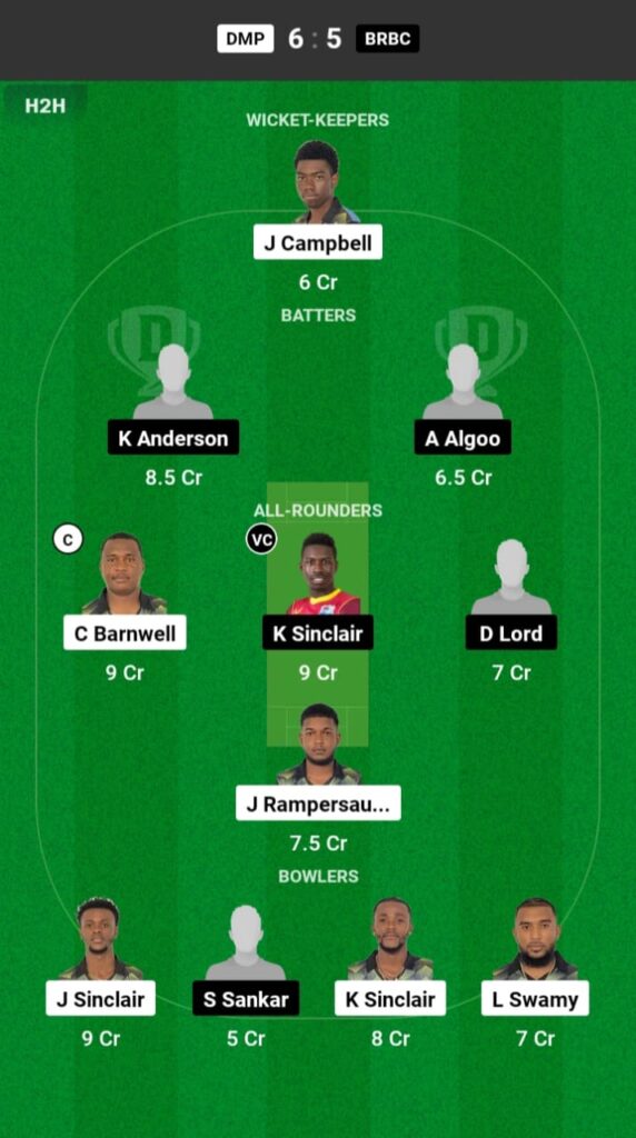 DMP vs BRBC Dream11