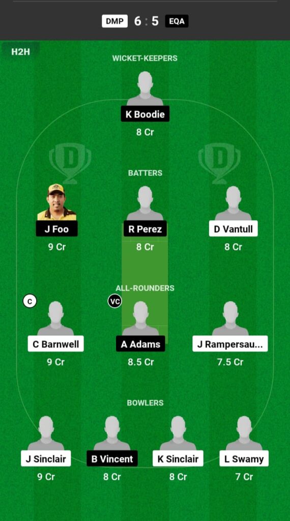 DMP vs EQA Dream11