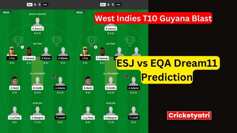 ESJ vs EQA Dream11