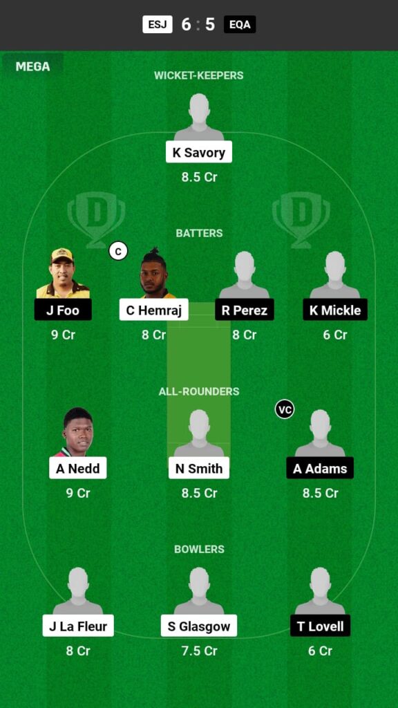 ESJ vs EQA Dream11 