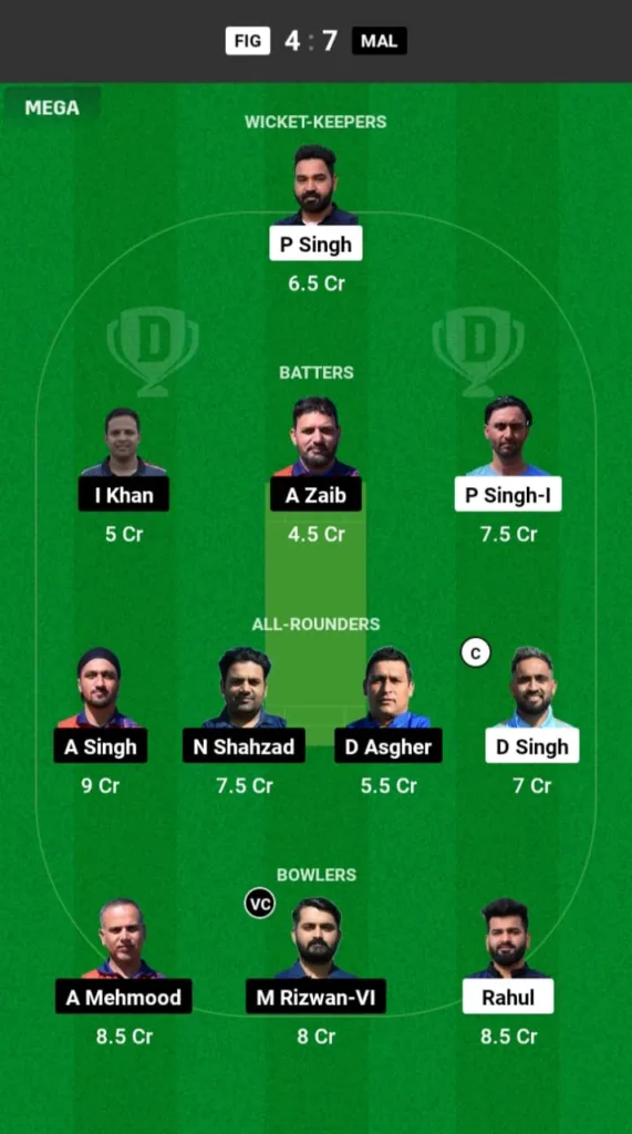 FIG vs MAL Dream11