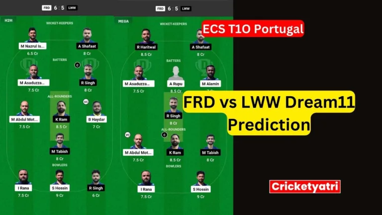 FRD vs LWW Dream11