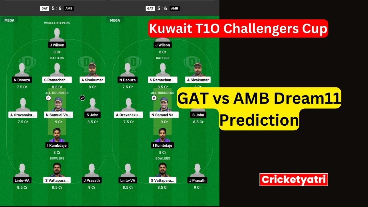 GAT vs AMB Dream11