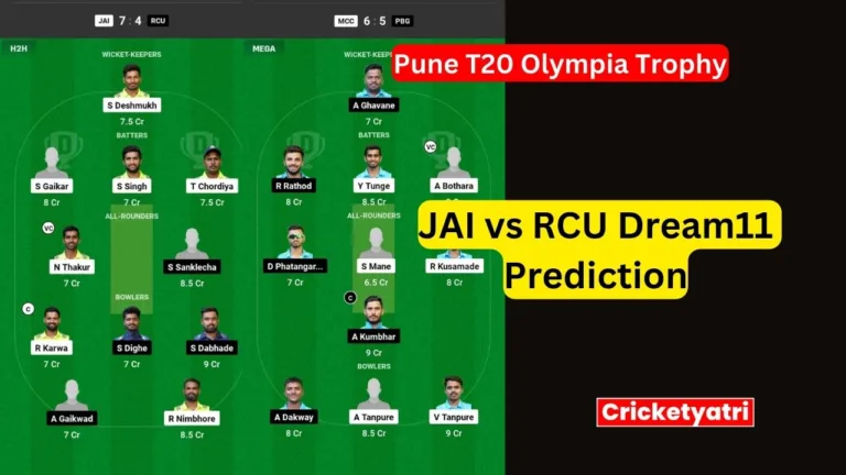 JAI vs RCU Dream11