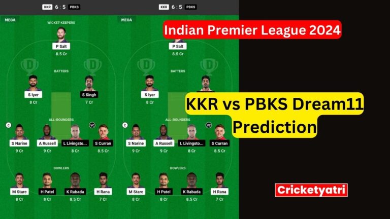 KKR vs PBKS Dream11