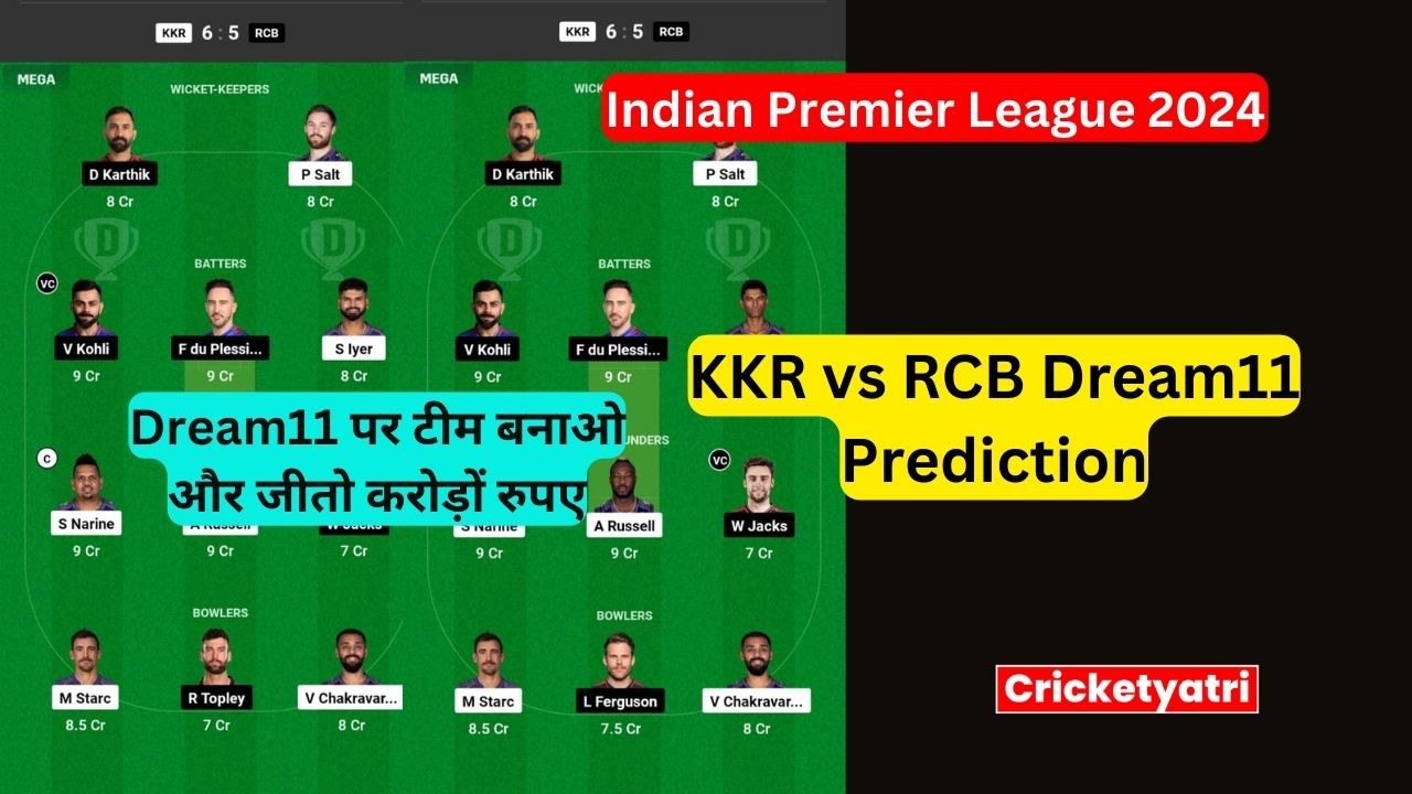 KKR vs RCB Dream11