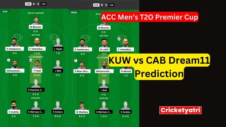 KUW vs CAB Dream11