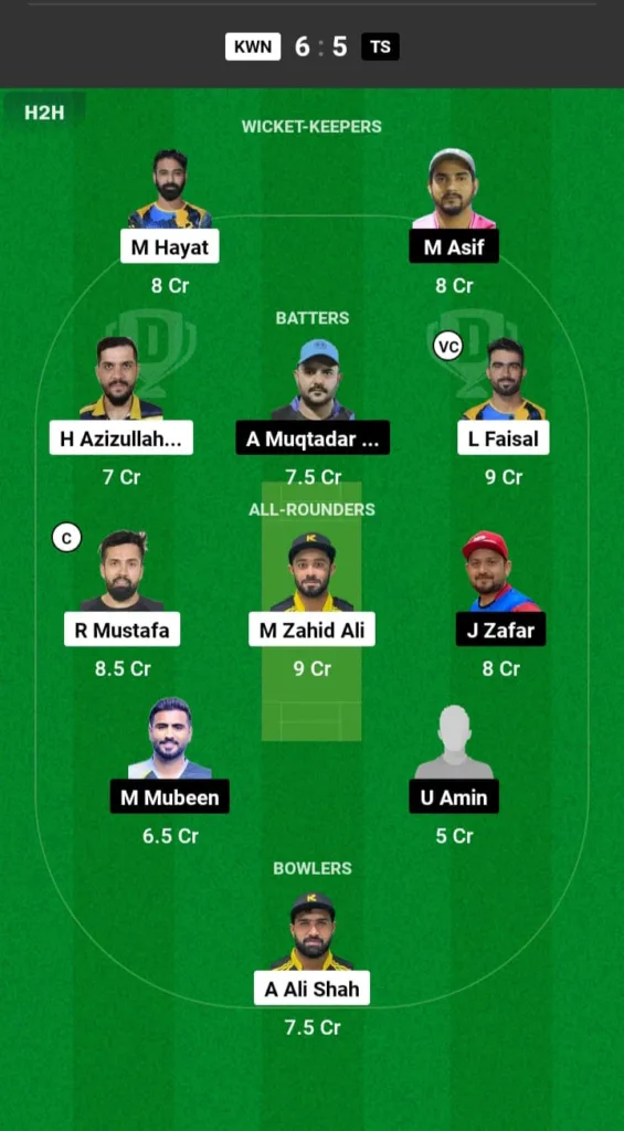 KWN vs TS Dream11