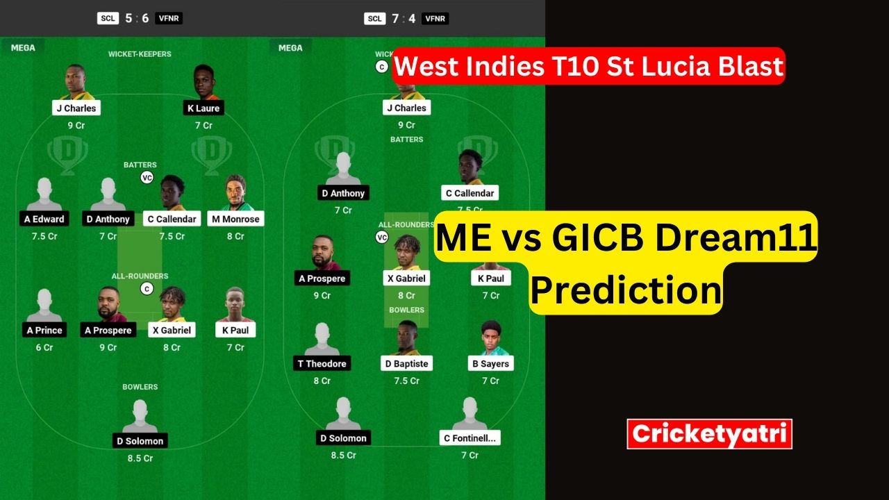 ME vs GICB Dream11