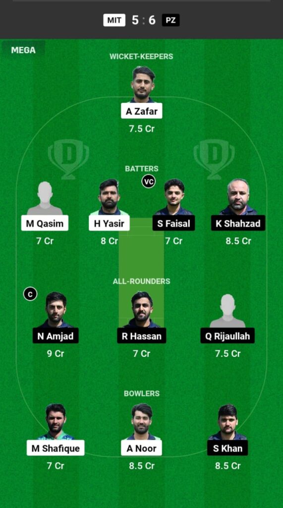 MIT vs PZ Dream11