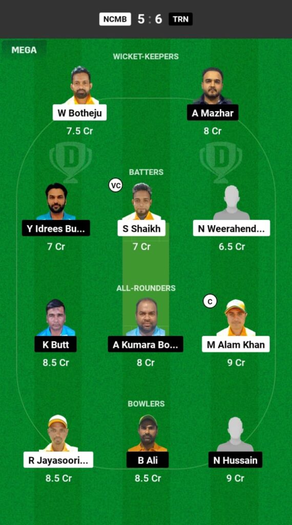 NCMB vs TRN Dream11 