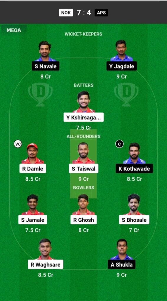 NOK vs APS Dream11