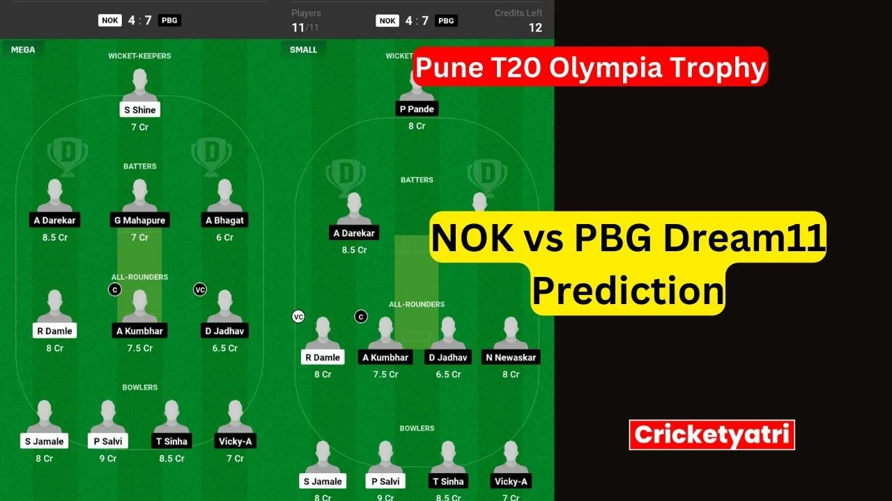 NOK vs PBG Dream11