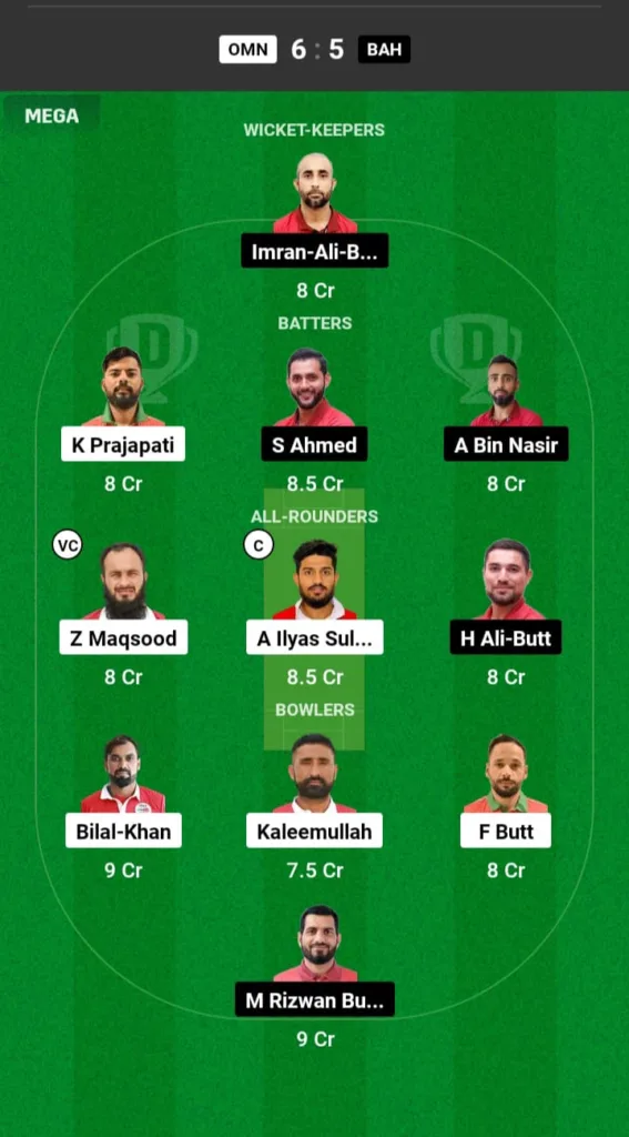 OMN vs BAH Dream11