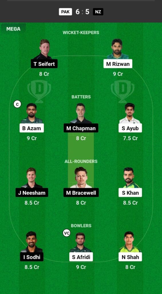 PAK vs NZ Dream11