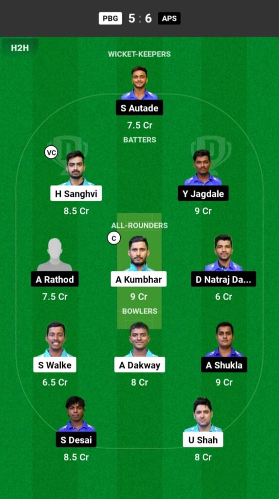 PBG vs APS Dream11