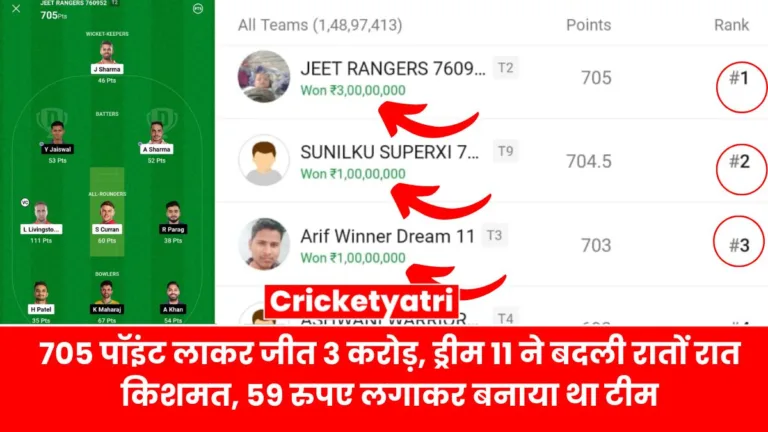 PBKS Vs RR Dream 11 Winner