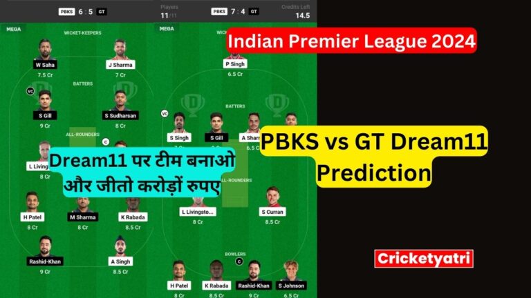 PBKS vs GT Dream11