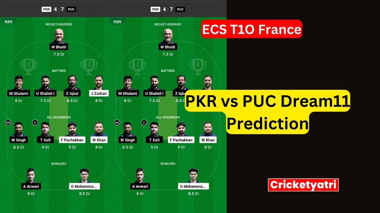 PKR vs PUC Dream11