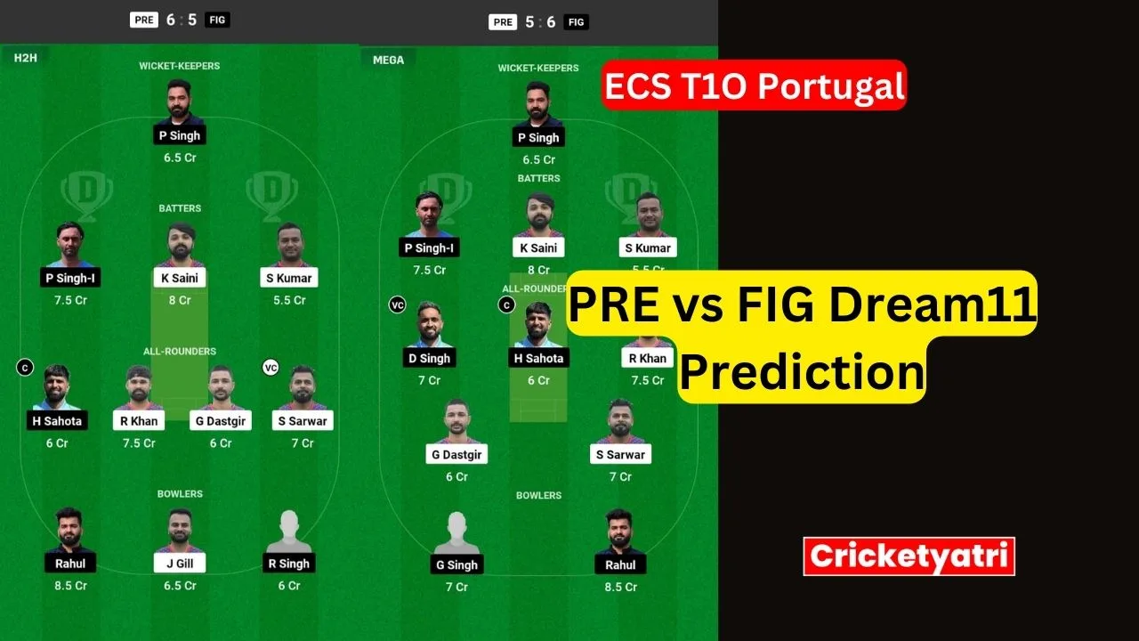 PRE vs FIG Dream11