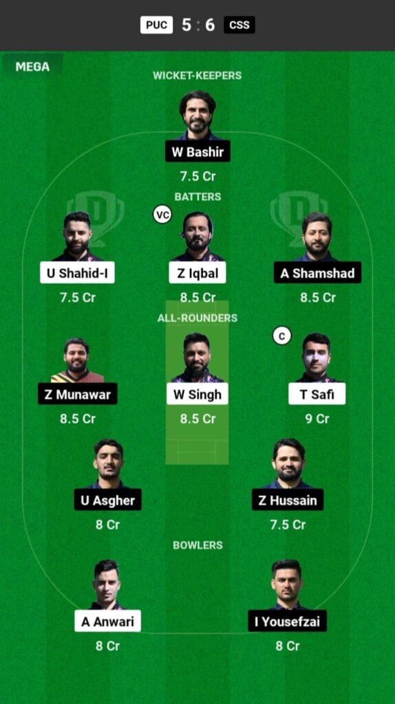 PUC vs CSS Dream11