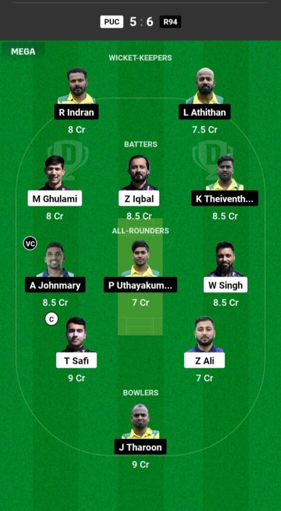 PUC vs R94 Dream11