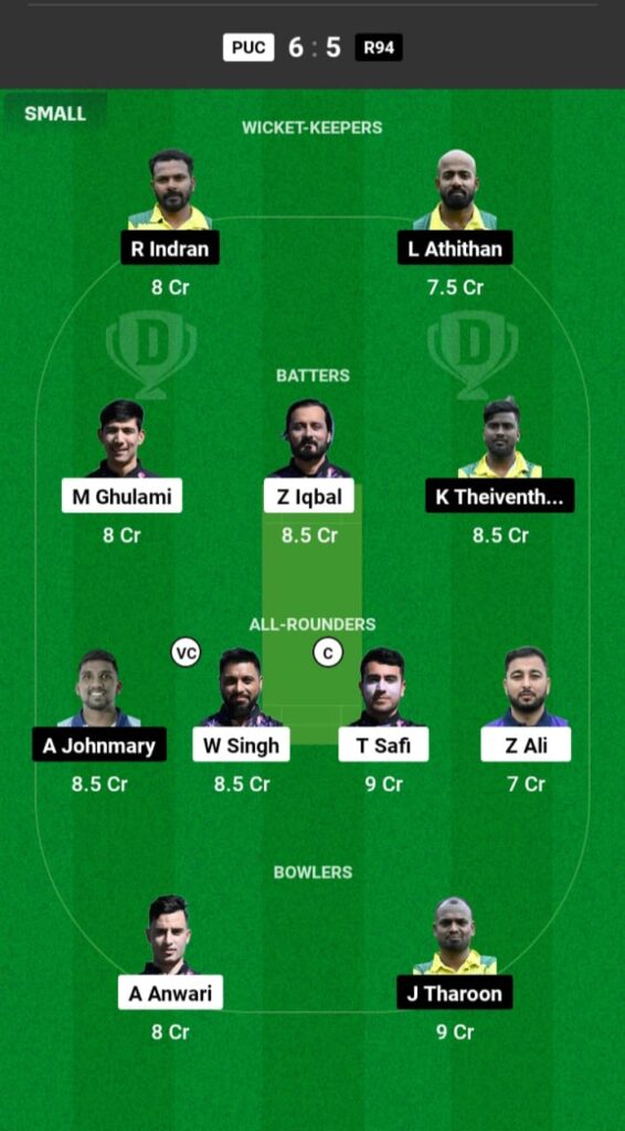 PUC vs R94 Dream11