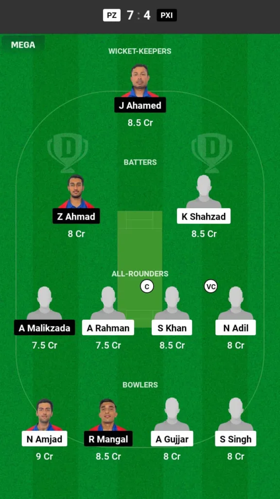 PZ vs PXI Dream11