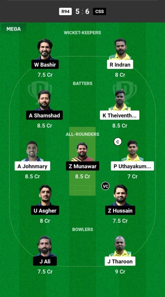 R94 vs MIT Dream11