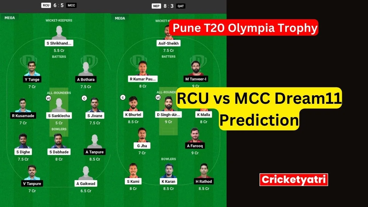 RCU vs MCC Dream11