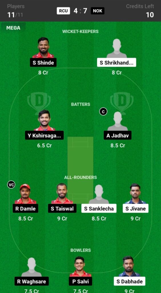 RCU vs NOK Dream11