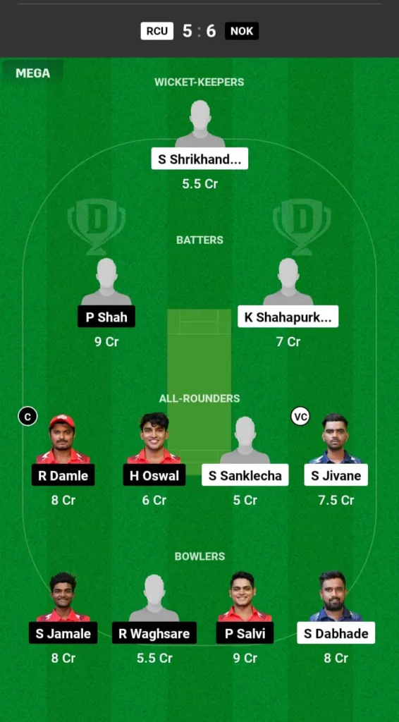 RCU vs NOK Dream11 