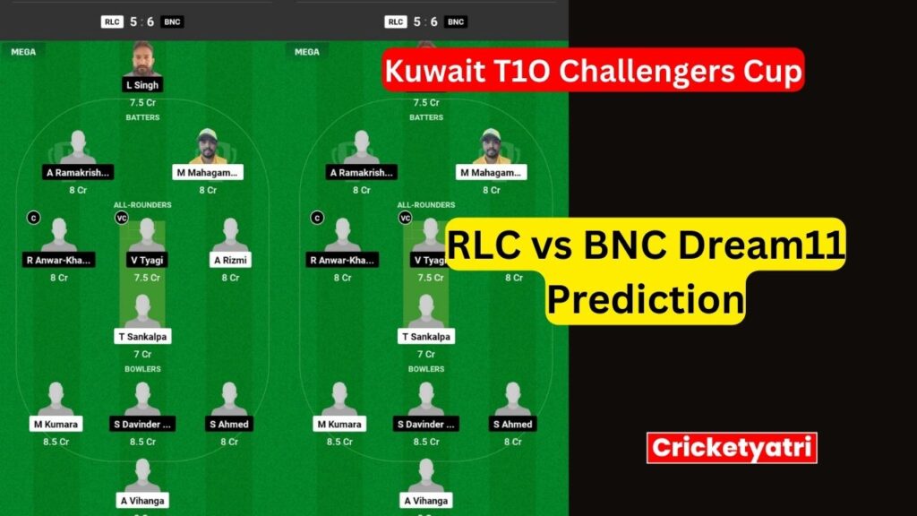 RLC vs BNC Dream11