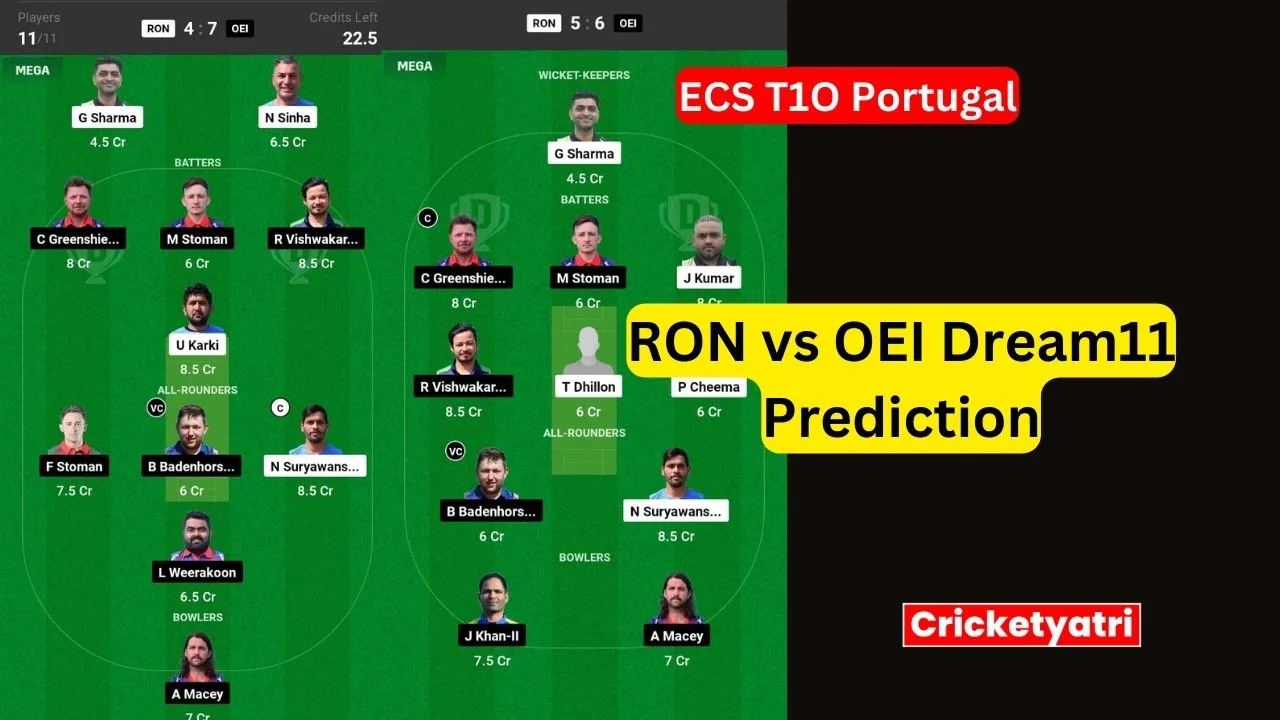 RON vs OEI Dream11