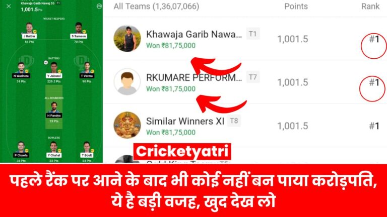 RR vs MI Dream 11 Winner