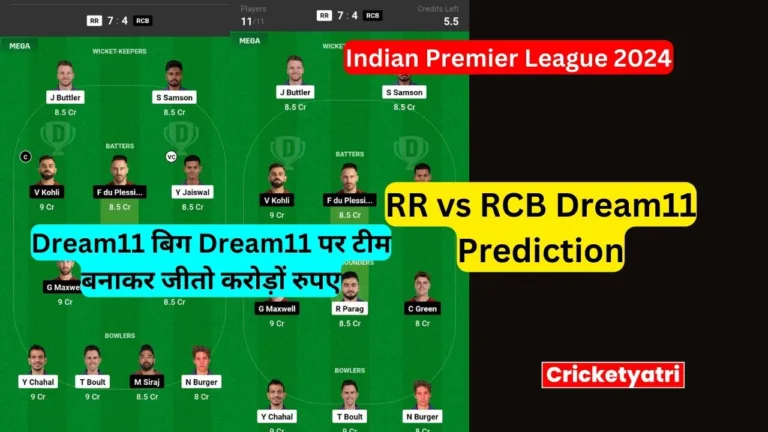 RR vs RCB Dream11