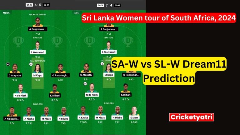 SA-W vs SL-W Dream11